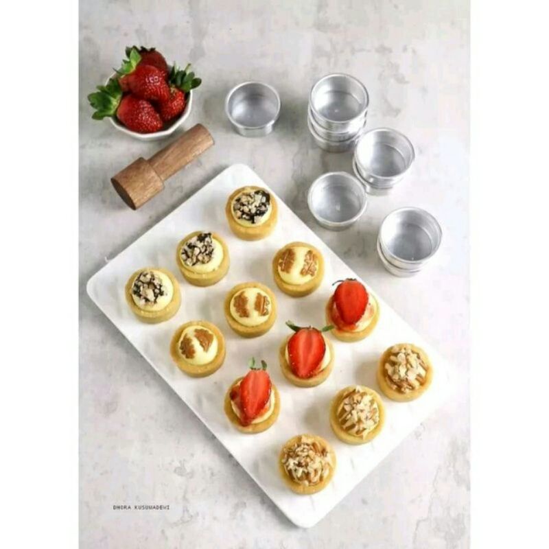 LILIN 12pcs Plain pie Cake Mold / Hokkaido pie Cake Pan / Biscoff Egg tart tart / Round Eclair pie Mold / round press pan / mini tart cake / round pie tartlet cake / mini tart puncher / tartlets / pie mold /Candle holder/lotus biscoff cheese tart mold
