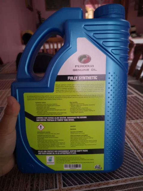 PERODUA GENUINE FULLY SYNTHETIC OIL (4L) SAE 0W20 + OIL 