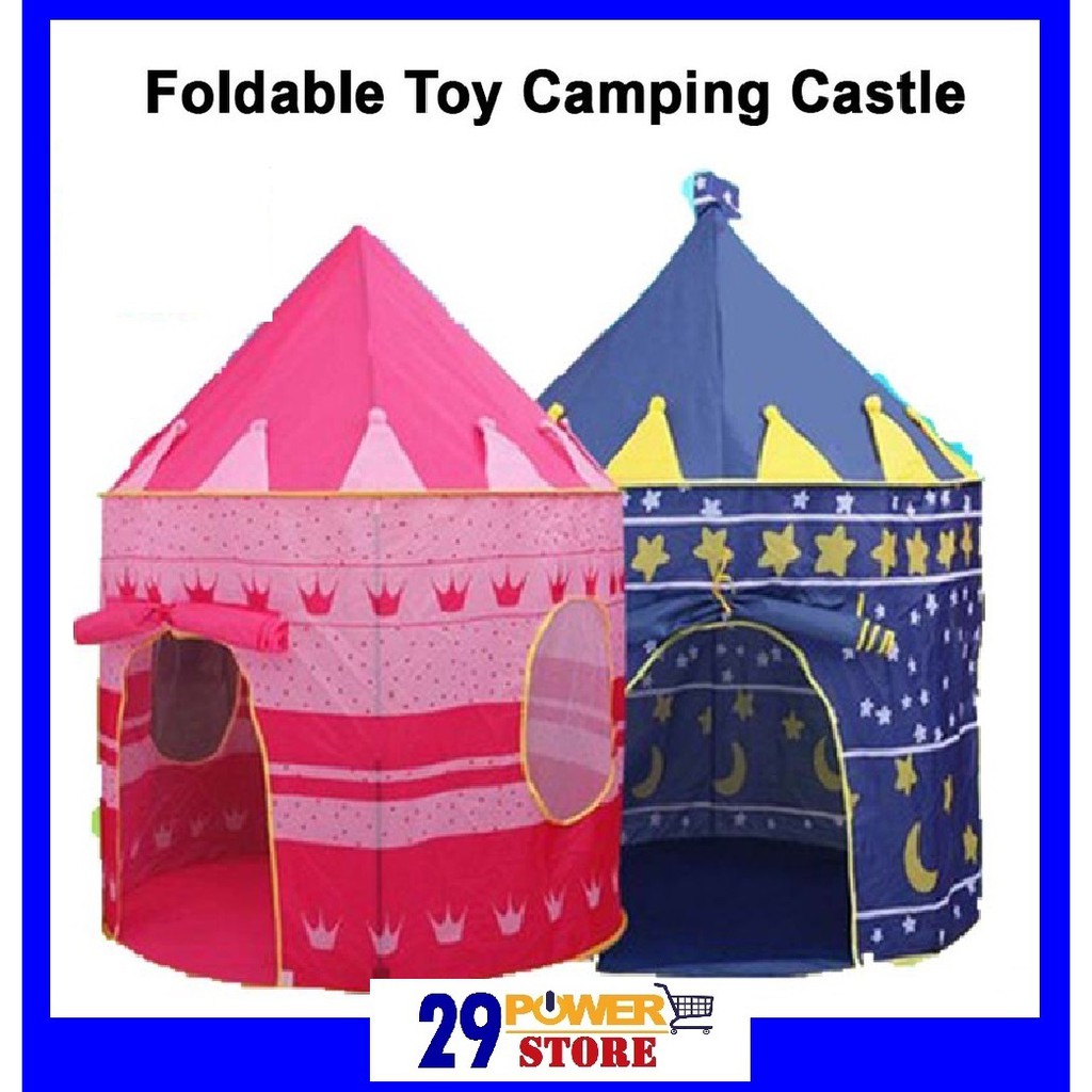 Large Portable Folding Kids Play Tent Castle House Set Khemah Mainan