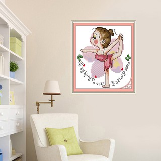 Hot Sale Diy Cross Stitch Kits Simple Embroidery Yoga Doll5 Modern Room Decor