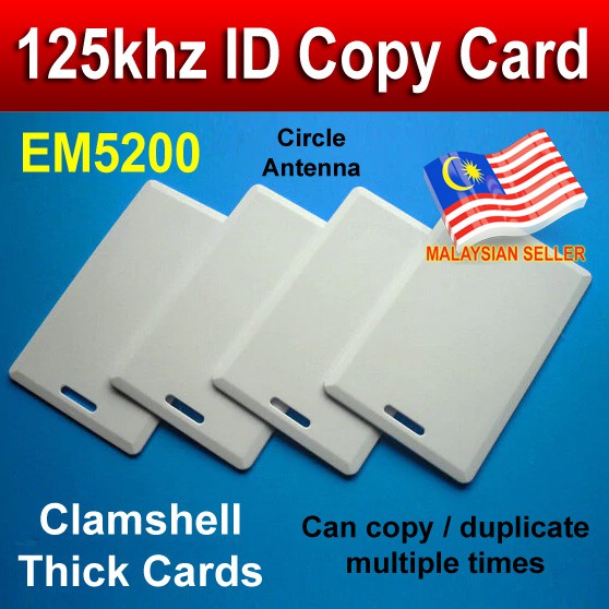 ID Copy Card Thick 125khz EM5200 Writable Write Rewrite Duplicate Clone