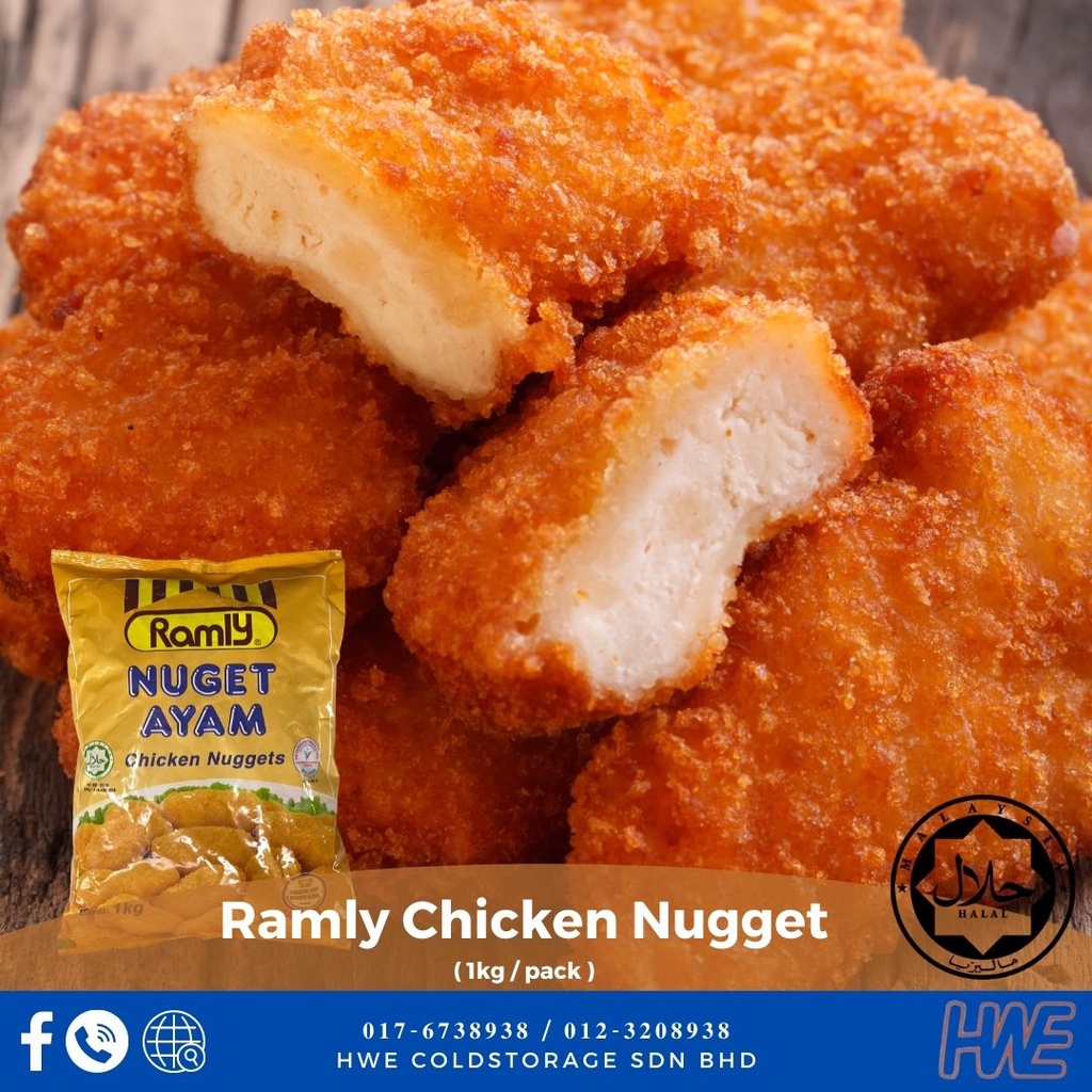 [Halal] Ramly Chicken Nugget 1kg Ramly Nugget Ayam Shopee Malaysia