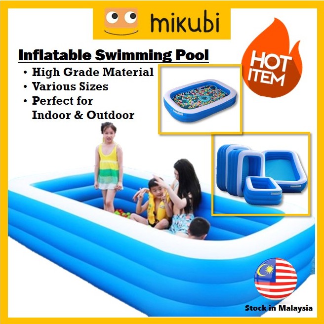 Mkb 3 Ring Inflatable Swimming Pool Family Pool Kids Pool Baby Pool Kolam Renang Budak Kolam Mandi Budak Besarl Shopee Malaysia