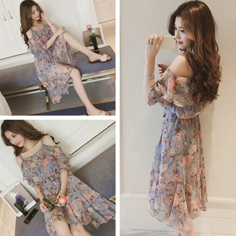 off shoulder dress shopee