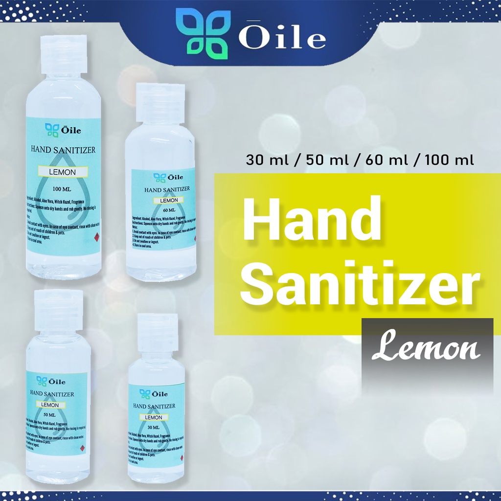 LEMON Hand Sanitizer Liquid Gel Sanitiser 70 Alcohol Scented Fragrance