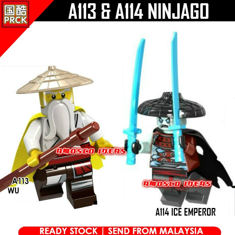 8Stk Ninja Blizzard Ice Emperor Akita Char Warrior Minifigures  Blocks Fits Lego 