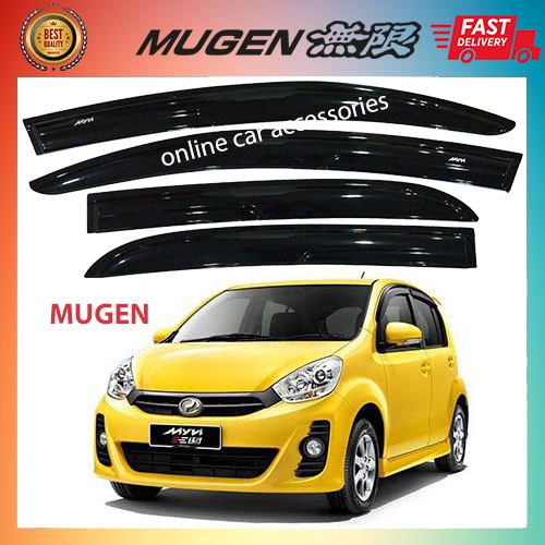 Perodua Myvi 2011-2016 Door Visor Mugen Air Press  Shopee 