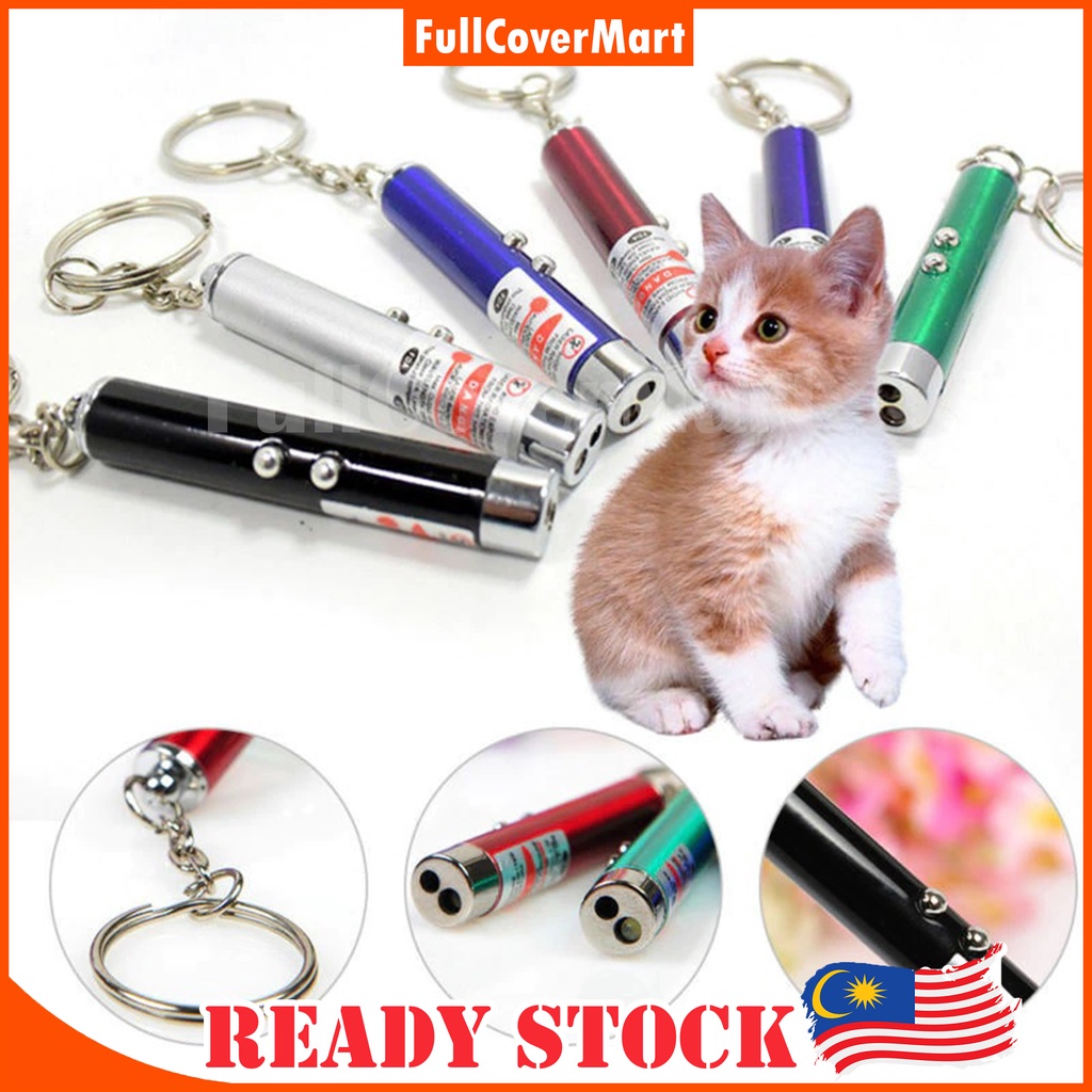 (CAT9) 1pcs Laser funny cat stick New Cool 2 In1 Red Laser Pointer Pen With White LED Light Children Play DOG Toy