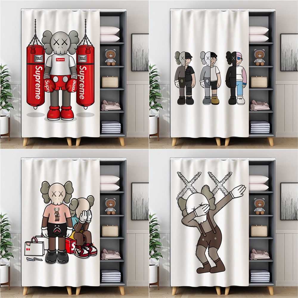 Kaws Wardrobe Shade Curtain Shoe Dustproof Decorative Curtain