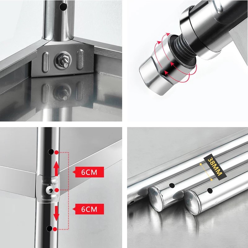 Kenz Depot 3 Tier Stainless Steel Kitchen Storage Rack Shopee Malaysia