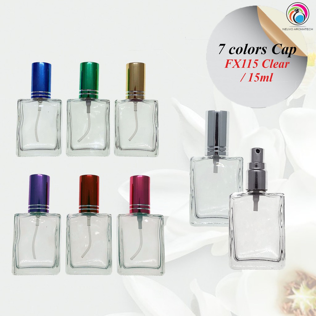  botol perfume  body FX511H clear 15ml cap colour 