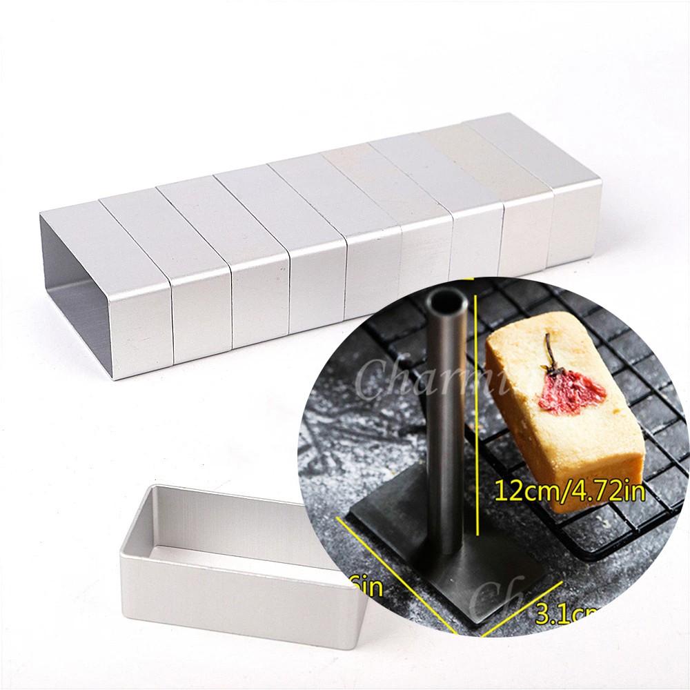 ❉ Biscuit Cutter Aluminum lengthened rectangle Fondant Pineapple Cake Cutter Cake Pie Tart Mold Press Mould Steel