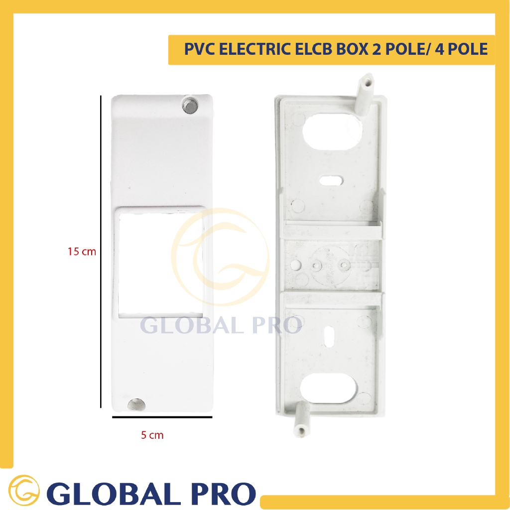 PVC Electric ELCB Enclosure Box ELCB Box 2 Pole / 4 Pole {ONLY BOX}
