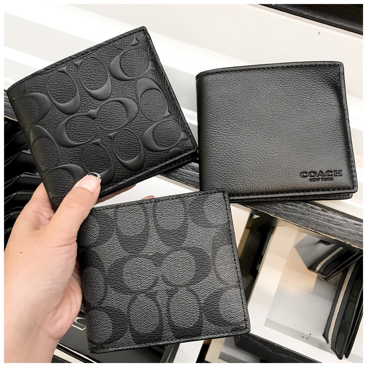 👉Malay Ready Stock🎉COACH Men Wallet Dompet lelaki MultiCard Wallet Men