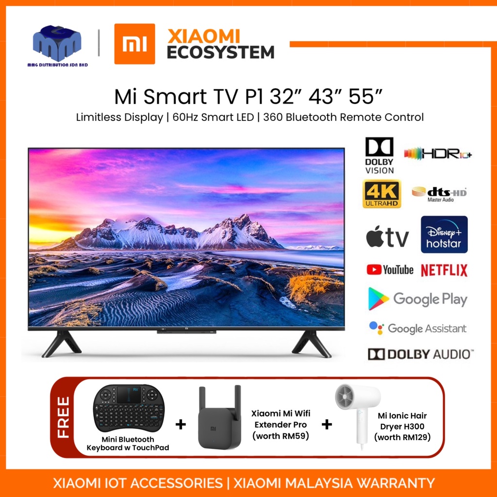 Xiaomi Mi Smart TV P1 (32”/43”/55