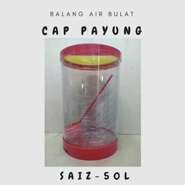 Balang Air Bulat 40 Liter Dan 50 Liter Injection Cap Payung Water Disenser Balang Air Niaga 0133