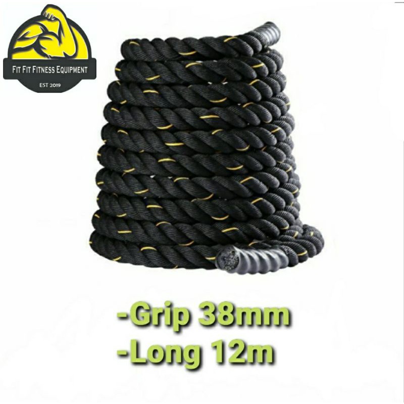 MMA Battle Rope 001 12m [25mm, 38mm, 50mm] Training Power Battling Rope Battle Rope Strength Workout (READY STOCK )
