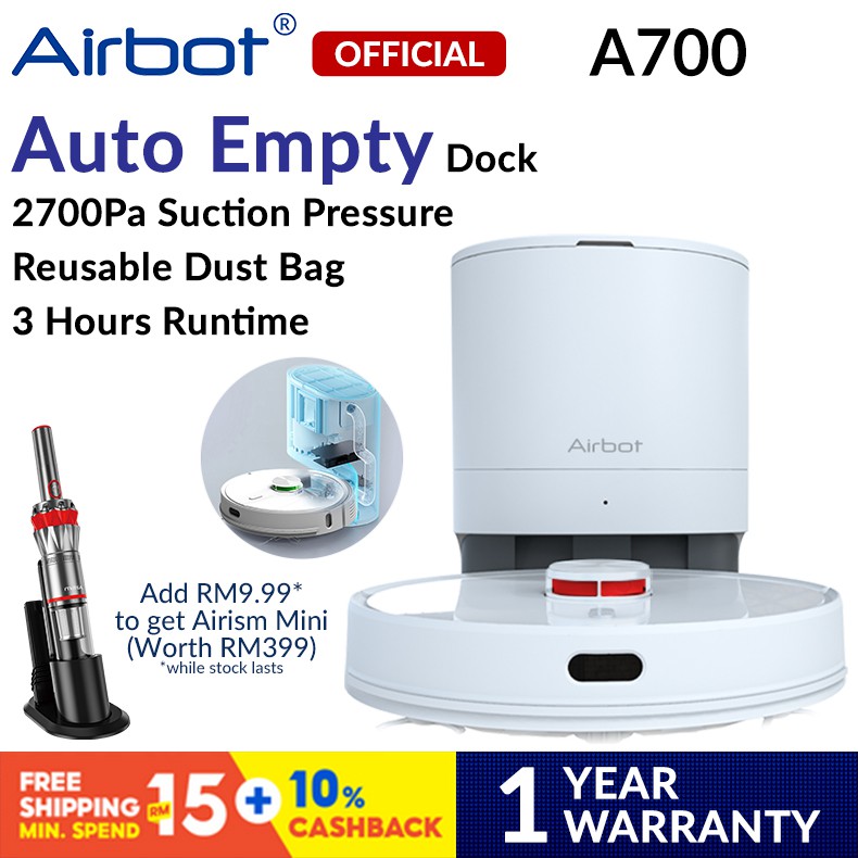 Airbot A700 Robot Vacuum Cleaner Self Cleaning Dock APP Control Robotic Sweep Mop Vacuum (12
