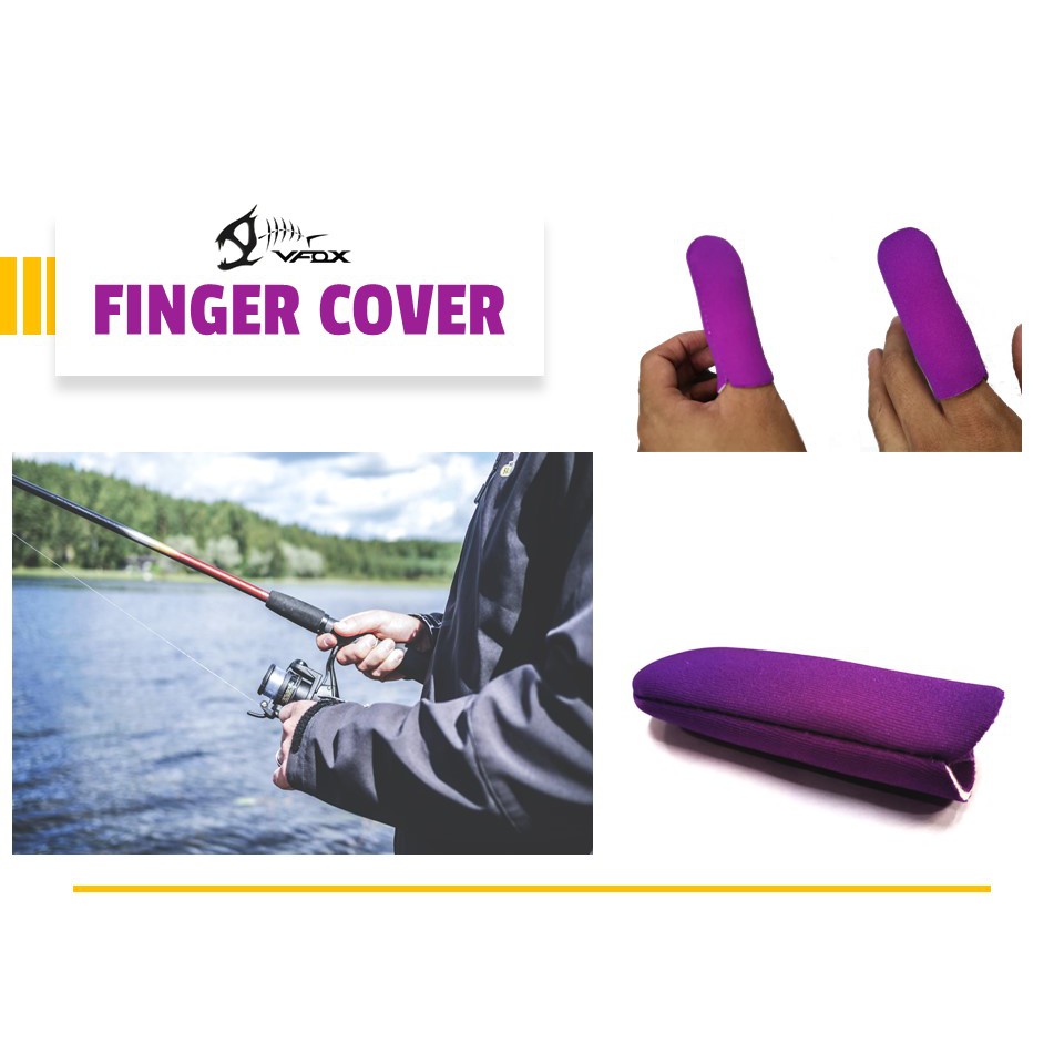 VFOX FINGER COVER (2pcs), Fishing Finger Sleeve, Sport, Repair, Cleaning, Virus Protection, Press Lift Button, ATM