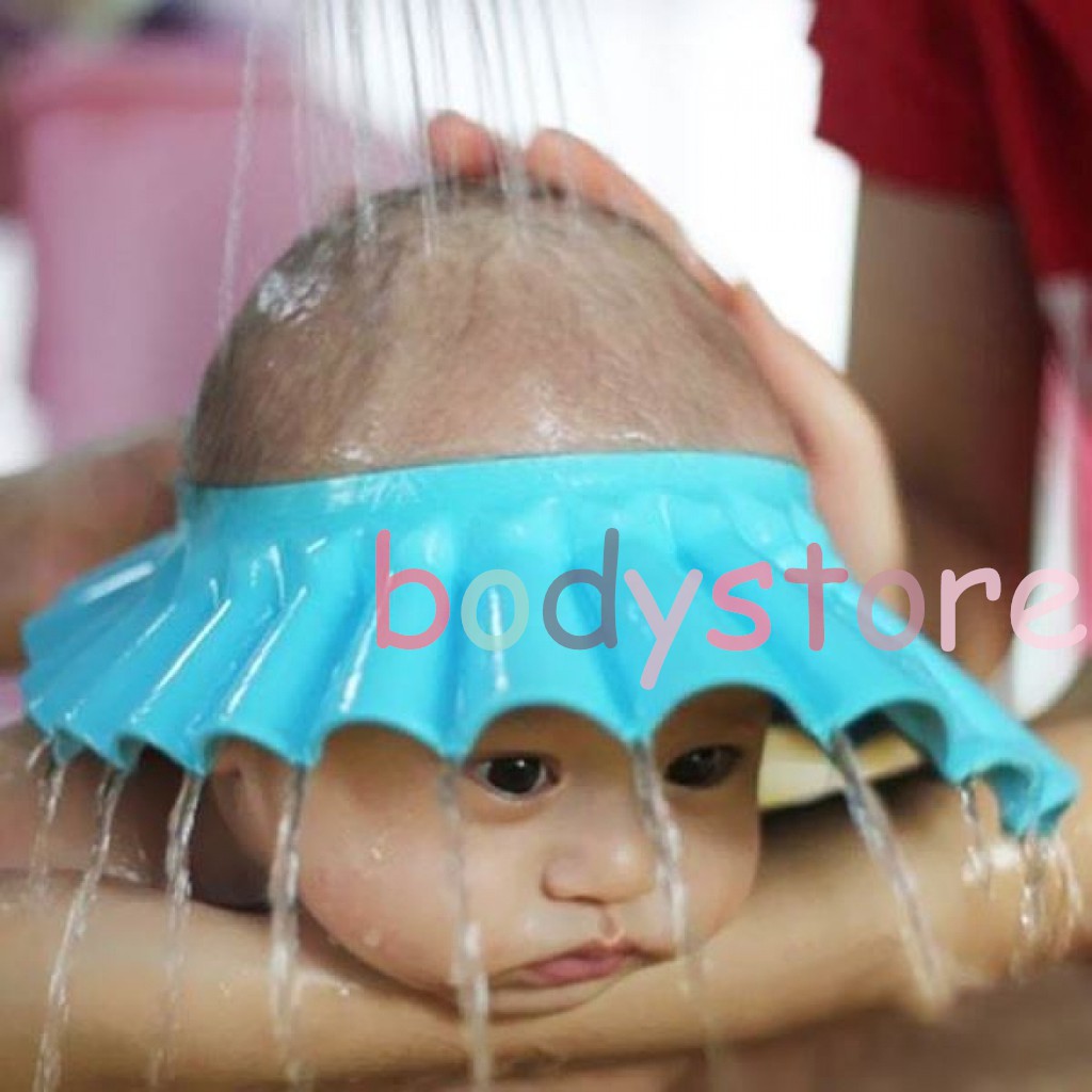 1PC Adjustable Baby Kids Cartoon Shampoo Bathing Shower Cap Hat For Baby Care FG 