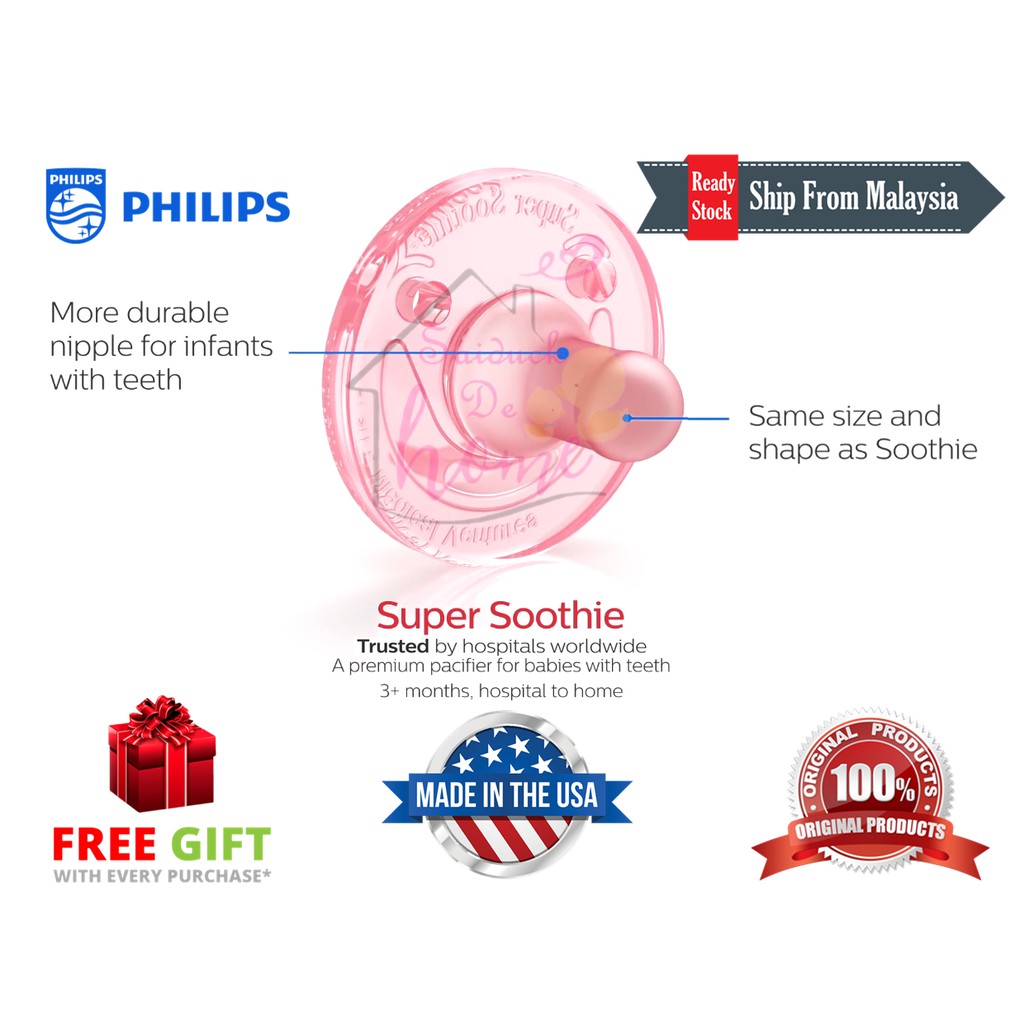 super soothie pacifier sizes