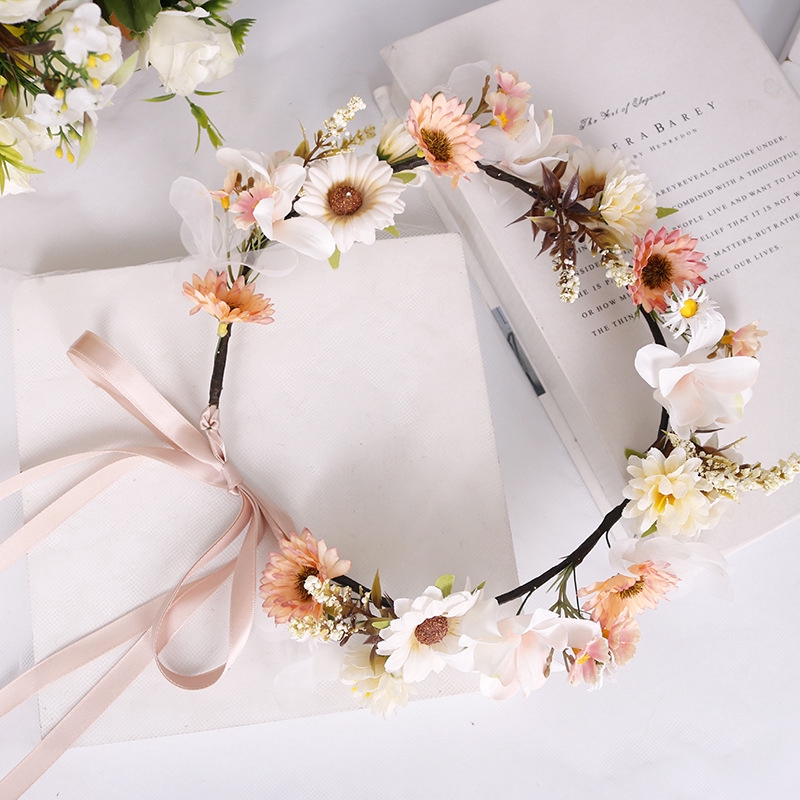 fresh flower wreath for hair