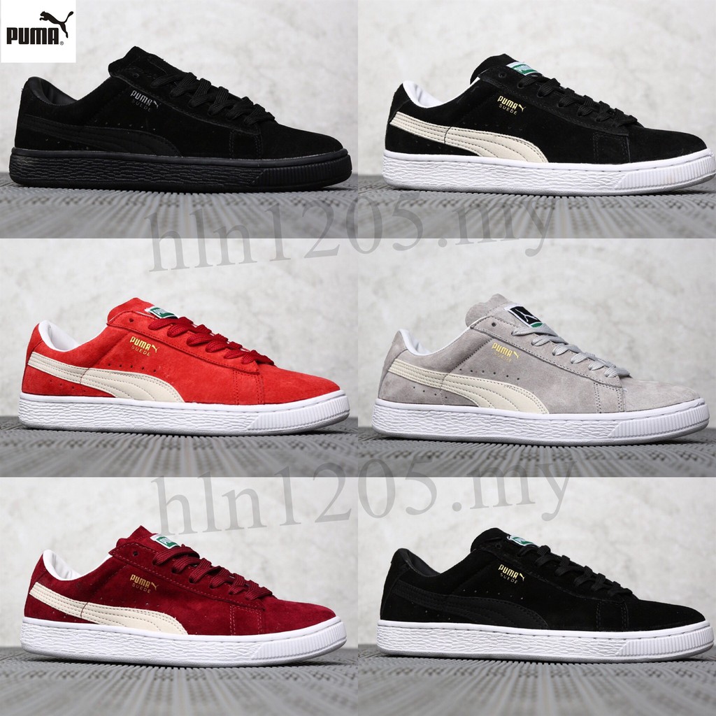 low top suede pumas