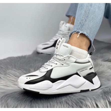 puma rs x white and black