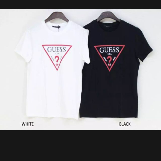 black and white guess t shirt
