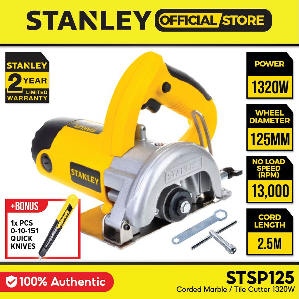 STANLEY STSP125B1 Corded Marble/Tile Cutter Saw Blade Not Included (4
