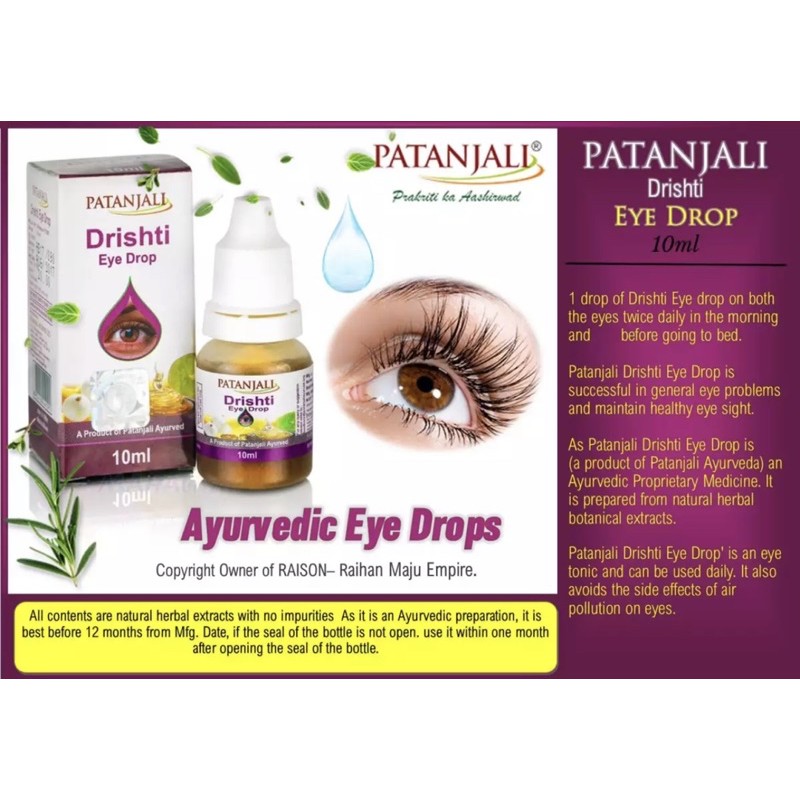 Patanjali Eye Drops(Special Products) Shopee Malaysia