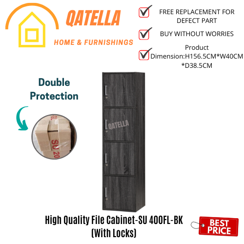 Qatella Diy 4 Kotak Cabinet Ada Lock H 157cm W 40cm D39cm