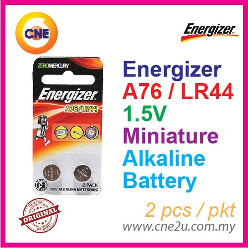 Energizer A76 / LR44 1.5V Miniature Alkaline Battery (2pcs/pkt ...