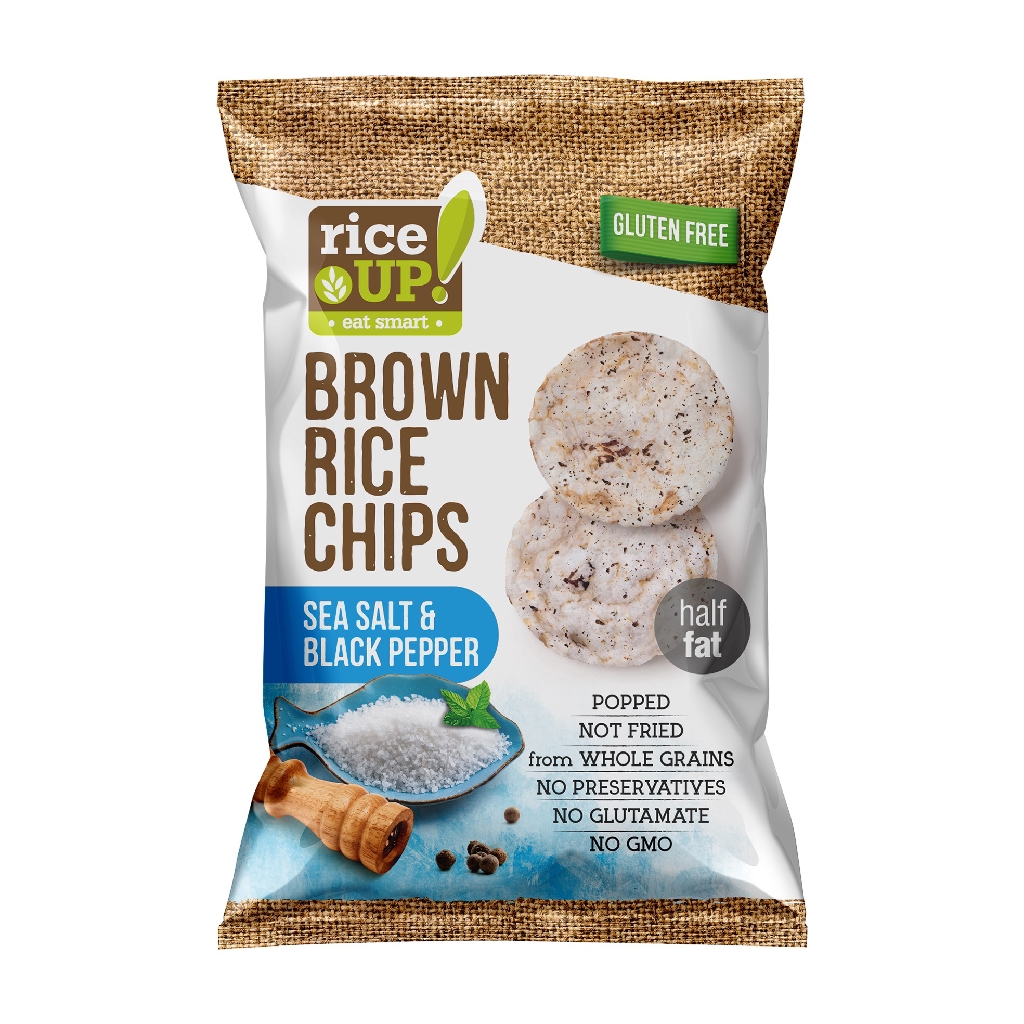 RiceUp! Popped Brown Rice Chips with Salt & Pepper Shopee Malaysia