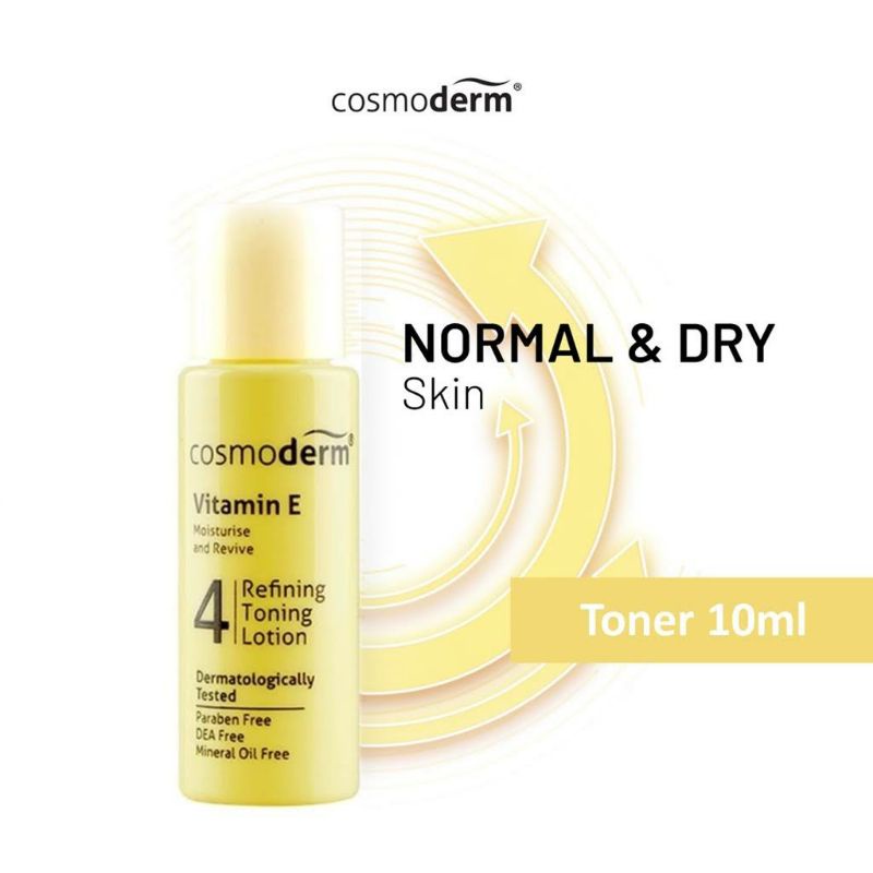 Cosmoderm Vitamin E Refining Toning Lotion 10mL | Shopee Malaysia