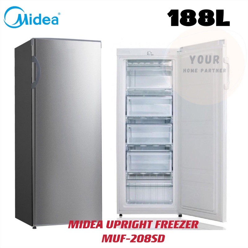 Midea Upright Freezer MUF208SD Gross Capacity 188L Shopee Malaysia