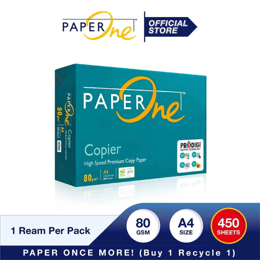 Paperone A4 Copier Paper 80gsm 450 500 Sheets Shopee Malaysia