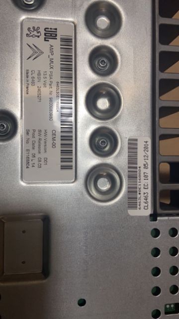 peugeot 508 jbl amplifier