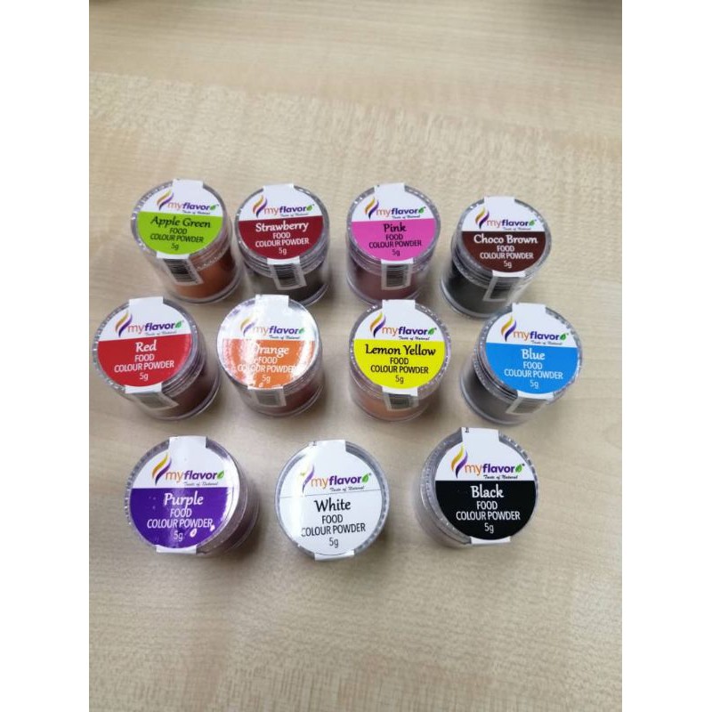 MYFLAVOR 5G FOOD COLOUR POWDER SERBUK PEWARNA MAKANAN | Shopee Malaysia
