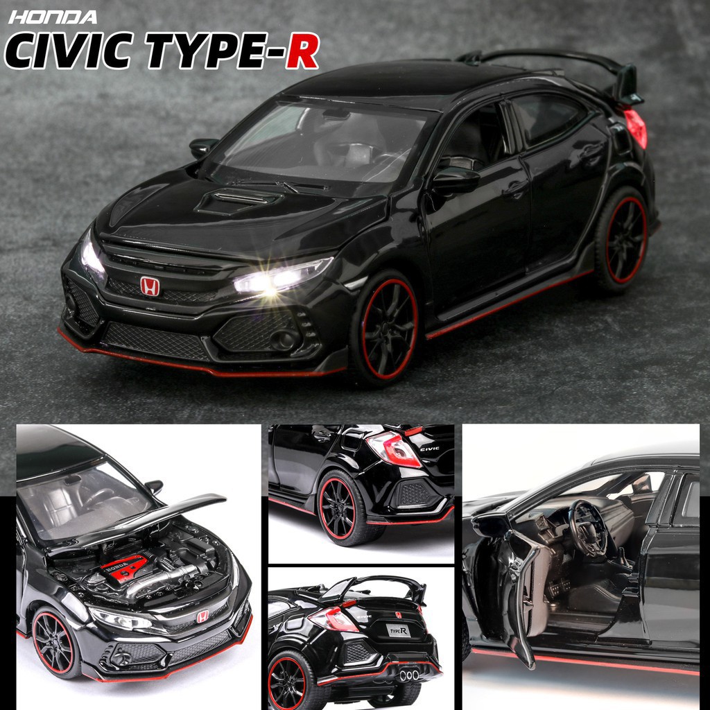 1/32 Alloy Diecast Model Vehicle Car Honda Civic Type R Model Toy Pull ...