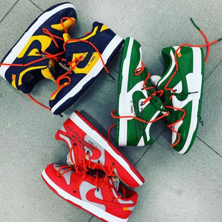 off white shoes blue red yellow