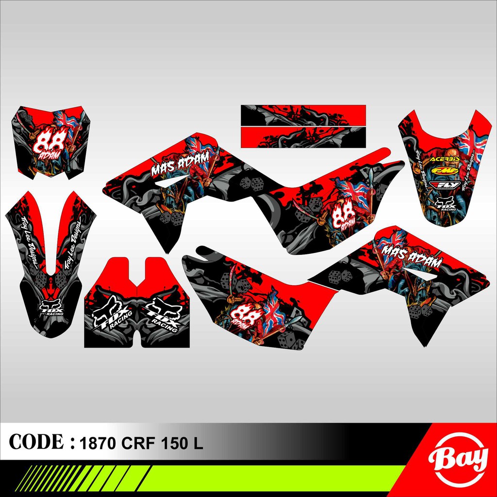 Crf 150 L Free Sticker Decal Anime Sticker Shopee Malaysia