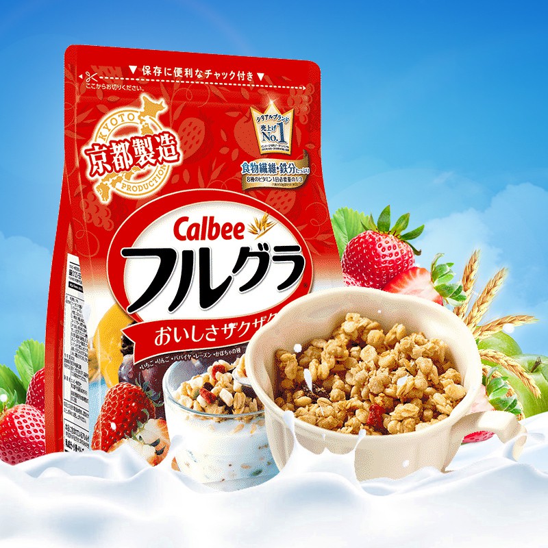 【10.99 CLEAR ALL】Calbee Fruits Granola Cereal 800g/700g/500g 日本卡乐比水果麦片