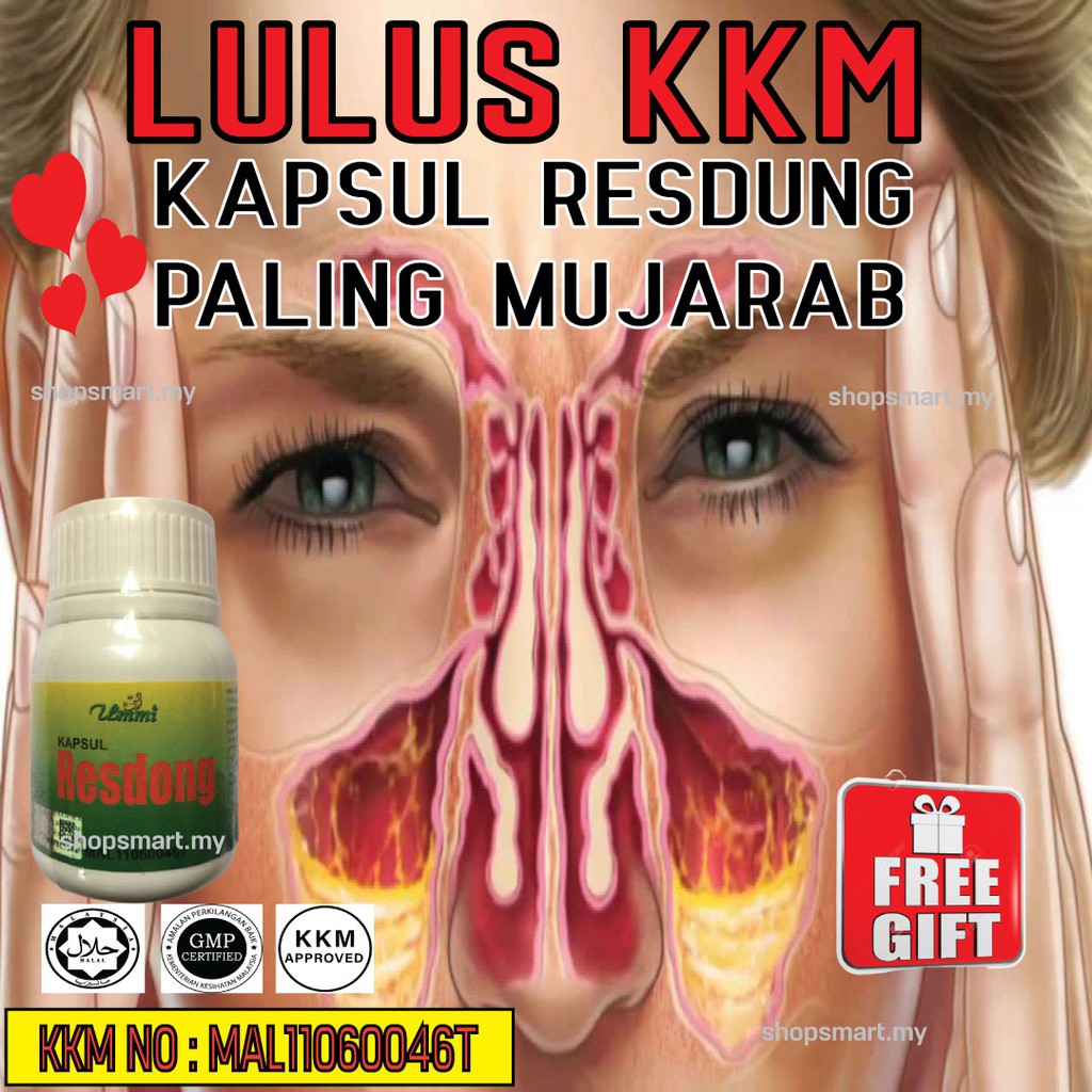 [ LULUS KKM ] KAPSUL RESDUNG 30 KAPSUL PALING MUJARAB  UBAT MIGRAIN