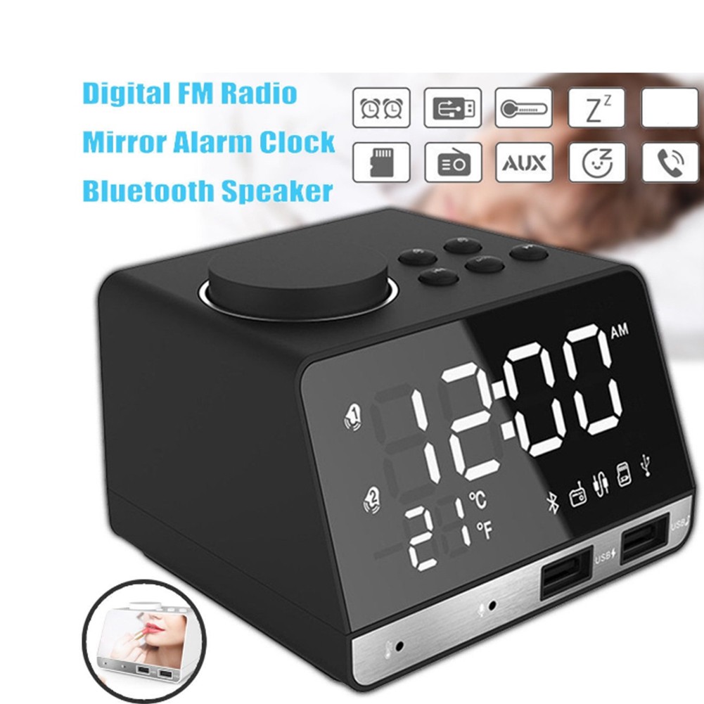 Bluetooth Speaker Desk Music Digital Alarm Clock Clock Radio Phone