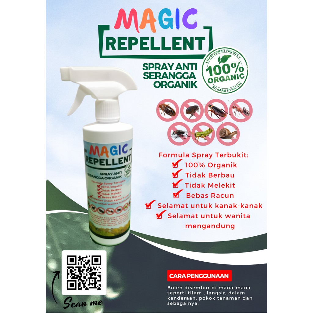 Organic Magic Insect Repellent Penghalau Serangga Spray 