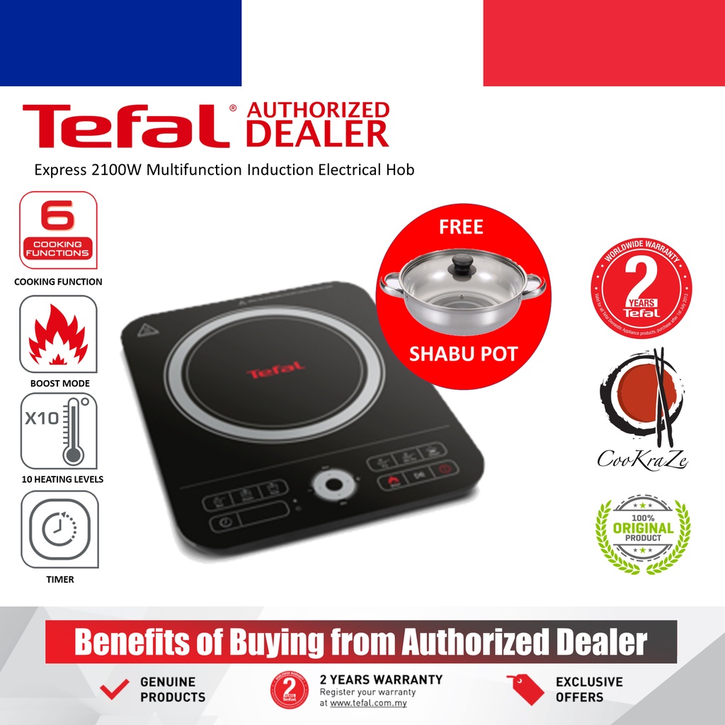 Tefal Express Multifunction Induction Electrical Hob Electrical Digital
