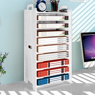 Office tabletop document tray rack paper storage stackable file ...