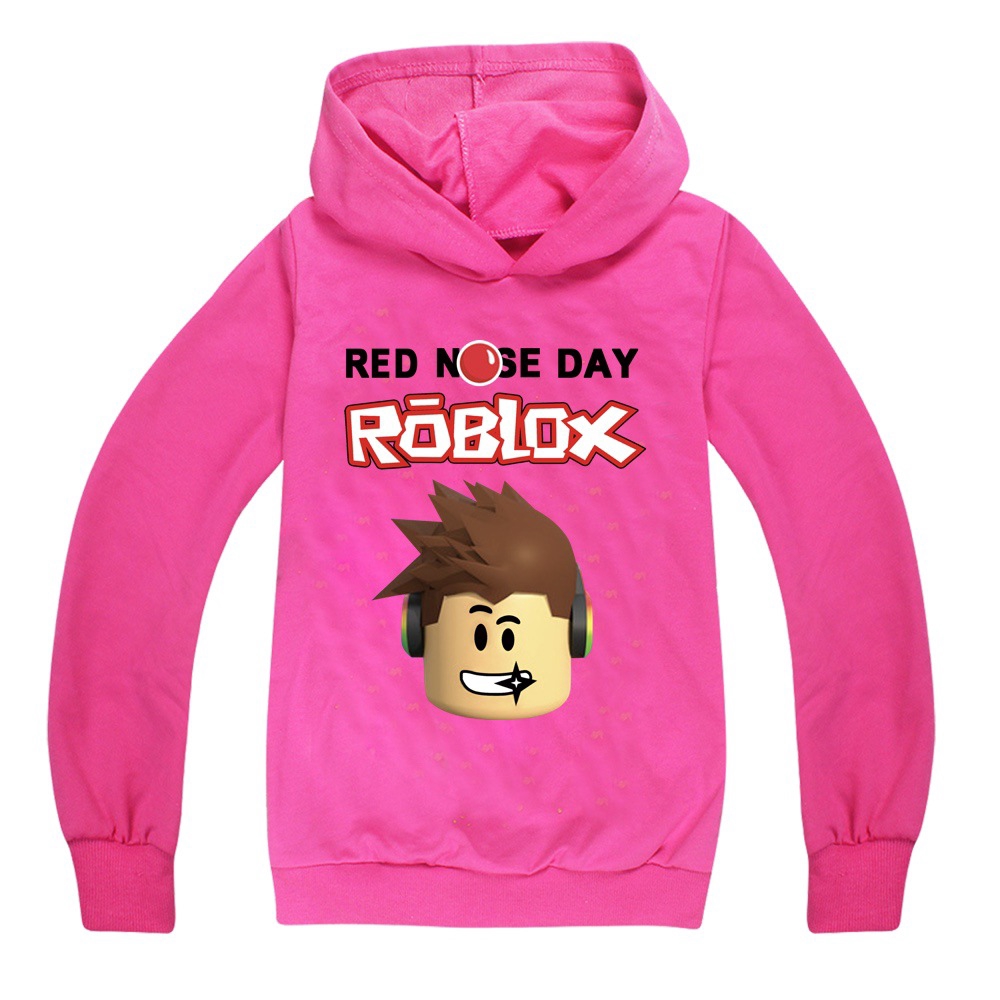 Roblox Red Nose Day Kids Hoodies Long Sleeve Hoodies For Boys And Girls Summer Casual Tops Shopee Malaysia - red slogoman hoodie roblox