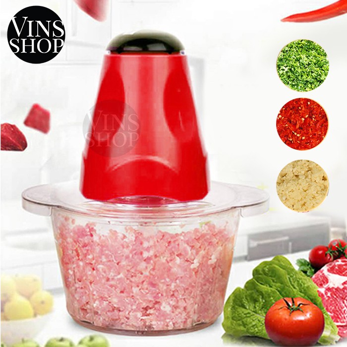 VINS Food Chopper Electric Meat Grinder Mixer Mix Food Sambal Processor Vege Mincer Blender Cutter Mesin Kisar Pengisar
